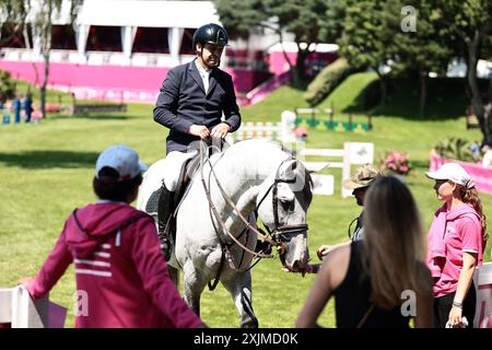 Santiago Lambre du Brésil avec Zeusz lors du CSI5* Prix cordon Group au Jumping International de Dinard le 19 juillet 2024, Dinard, France (photo de Maxime David - MXIMD Pictures) Banque D'Images