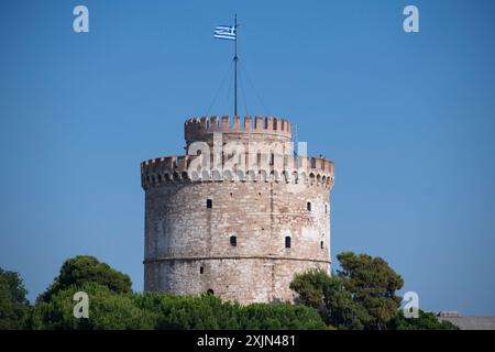 Tour Blanche de Thessalonique, Grèce Banque D'Images