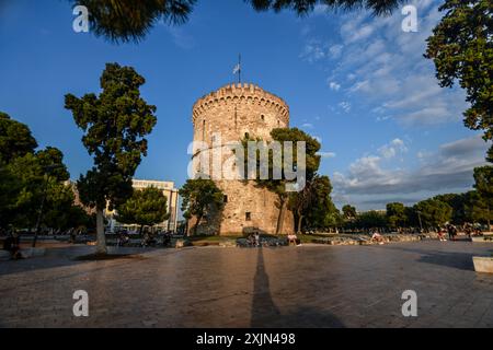 Tour Blanche de Thessalonique, Grèce Banque D'Images