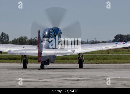 North American P-51 Mustang à Boundary Bay Canada Banque D'Images