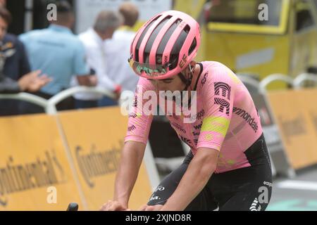 Ben Healy séparatiste sepcialiste au Tour de France 2024 Banque D'Images