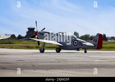 North American P-51 Mustang à Boundary Bay Canada Banque D'Images