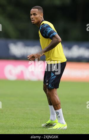 Natan, défenseur brésilien de Napoli, regarde pendant le camp d'entraînement de pré-saison 2024-25 de SSC Napoli à val di Sole dans le Trentin, Dimaro Folgarida&#XA;&#XA; Banque D'Images