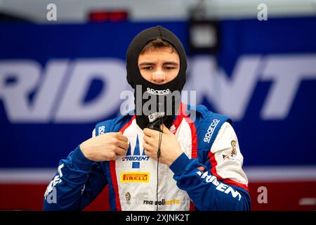 Mogyorod, Hongrie. 19 juillet 2024. FORNAROLI Leonardo (ita), Trident, Dallara F3 2019, portrait lors de la 8ème manche du Championnat FIA de formule 3 2024 du 19 au 21 juillet 2024 sur le Hungaroring, à Mogyorod, Hongrie - photo Sebastian Rozendaal/Agence photo néerlandaise/DPPI crédit : DPPI Media/Alamy Live News Banque D'Images