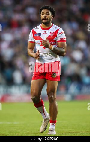 St Helens, Royaume-Uni. 19 juillet 2024. Waqa Blake de fait Helens lors du match Betfred Super League Round 18 St Helens vs Warrington Wolves au Totally Wicked Stadium, St Helens, Royaume-Uni, 19 juillet 2024 (photo par Gareth Evans/News images) à St Helens, Royaume-Uni le 19/07/2024. (Photo de Gareth Evans/News images/SIPA USA) crédit : SIPA USA/Alamy Live News Banque D'Images