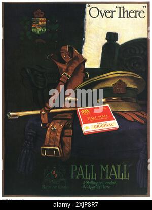 1918 WW1 Pall Mall cigarettes ad - 'Over There' Banque D'Images