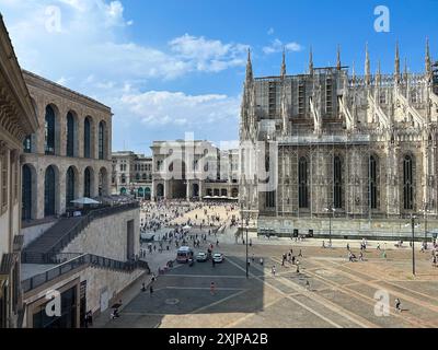 Milan. Italie. 11 juin. 2024. Cathédrale de Milan. Troisième plus grande église du monde, datant du XIVe siècle, située sur la Piazza del Duomo. Banque D'Images