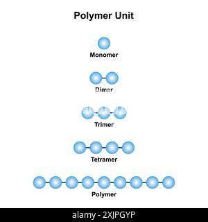 Unités polymères, illustration. Banque D'Images