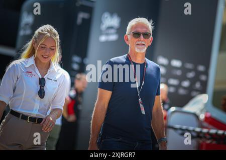 Damon Hill (GRB) ancien pilote chez Williams Renault, Jordan Honda, Arrows Yamaha, Champion du monde de F1 1996 avec Williams Renault lors du GP de Hongrie, Budapest 18-21 juillet 2024 Championnat du monde de formule 1 2024. Crédit : Independent photo Agency Srl/Alamy Live News Banque D'Images