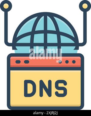 Icône pour dns,serveur Illustration de Vecteur