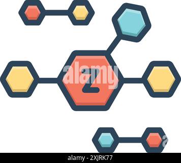 Icône pour zinc, oxyde Illustration de Vecteur