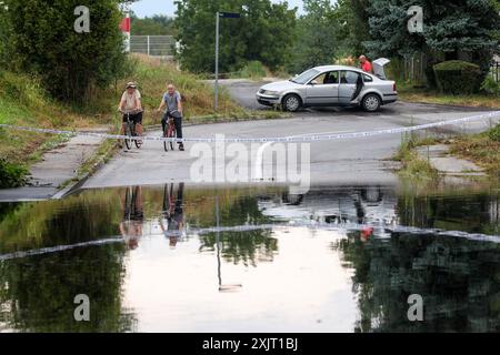 Zagreb, Croatie. 20 juillet 2024. Un passage souterrain inondé est vu après le passage de la tempête estivale à Zagreb, en Croatie, le 20 juillet 2024. Photo : Igor Kralj/PIXSELL crédit : Pixsell/Alamy Live News Banque D'Images