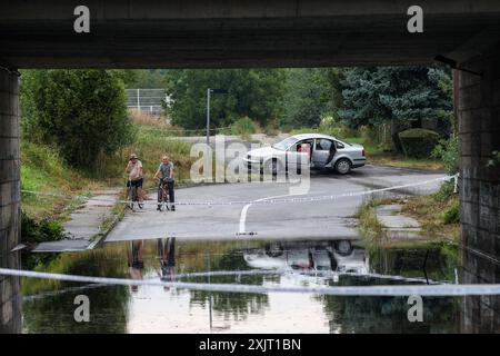 Zagreb, Croatie. 20 juillet 2024. Un passage souterrain inondé est vu après le passage de la tempête estivale à Zagreb, en Croatie, le 20 juillet 2024. Photo : Igor Kralj/PIXSELL crédit : Pixsell/Alamy Live News Banque D'Images