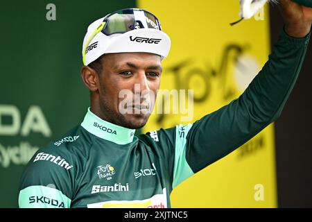 Tour de France 2024 - 111ème édition - 19ème étape Embrun - Isola 2000 144,6 km - 19/07/2024 - Biniam Girmay (ERI - Intermarché - Wanty) - photo Tim van Wichelen/Pool/GodingImages Banque D'Images