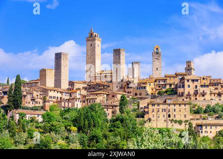 San Gimignano, province de Sienne. Toscane, Italie. Banque D'Images