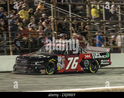 19 juillet 2024, Indianapolis, Indiana, U. S : SPENCER BOYD #76 pendant la course de LA SÉRIE DE CAMIONS ARTISANAUX NASCAR au Lucas Oil Indianapolis Raceway Park.. .. TY MAJESKI #98 a remporté la course. (Crédit image : © Scott Hasse/ZUMA Press Wire) USAGE ÉDITORIAL SEULEMENT! Non destiné à UN USAGE commercial ! Banque D'Images