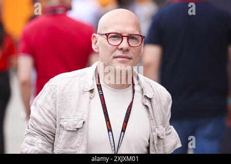 VILLENEUVE Jacques (CAN), ancien Champion de F1 et présentateur TV de canal+, portrait lors du Grand Prix de Hongrie de formule 1 2024, 13ème manche du Championnat du monde de formule 1 2024 du 19 au 21 juillet 2024 sur le Hungaroring, à Mogyorod, Hongrie Banque D'Images