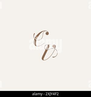 Logo monogramme initial concept de mariage idées de conception CV luxe et lettre élégante Illustration de Vecteur