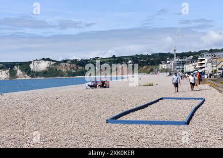 Seaton Pebble Beach Devon Angleterre royaume-uni Banque D'Images