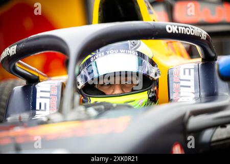 HADJAR Isack (fra), Campos Racing, Dallara F2 2024, portrait lors de la 9ème manche du Championnat FIA de formule 2 2024 du 19 au 21 juillet 2024 sur le Hungaroring, à Mogyorod, Hongrie Banque D'Images