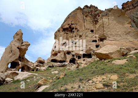 Cathédrale de Selime bâtiments religieux taillés dans la roche, Turquie Banque D'Images