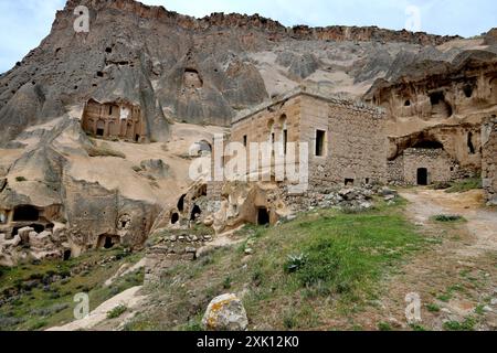 Cathédrale de Selime bâtiments religieux taillés dans la roche, Turquie Banque D'Images