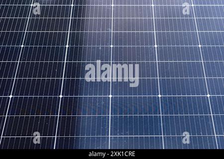 Plan détaillé d'un panneau solaire Banque D'Images