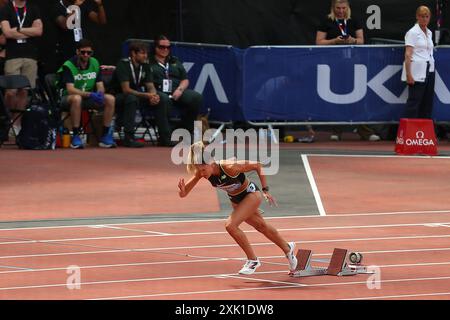 20 juillet 2024 ; London Stadium, Londres, Angleterre ; London Diamond League Athletics 2024 ; Natalia Kaczmarek pendant le 400m. Banque D'Images