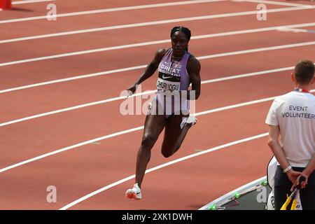 20 juillet 2024 ; London Stadium, Londres, Angleterre ; London Diamond League Athletics 2024 ; Victoria Ohuruogu pendant le 400m. Banque D'Images