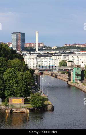 Danviksbro ('pont Danvik'), Stockholm, Suède - juin 2024 Banque D'Images