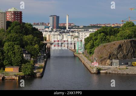 Danviksbro ('pont Danvik'), Stockholm, Suède - juin 2024 Banque D'Images