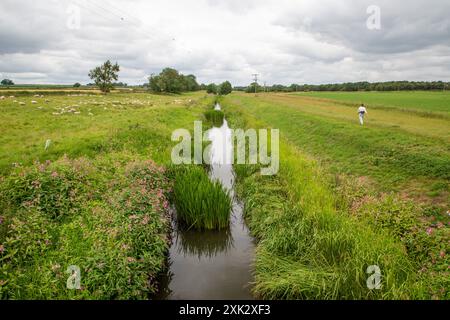 Le canal Horncastle était un large canal dans le Lincolnshire qui courait onze miles de la rivière Witham à Horncastle, Banque D'Images