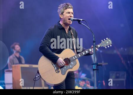 Londres, Royaume-Uni, 20 juillet 2024. Noel Gallagher's High Flying Birds en concert à Alexandra Palace, Londres crédit : John Barry/Alamy Live News Banque D'Images