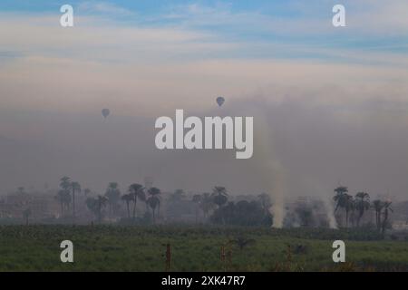 Paysage agricole en haute Egypte Banque D'Images