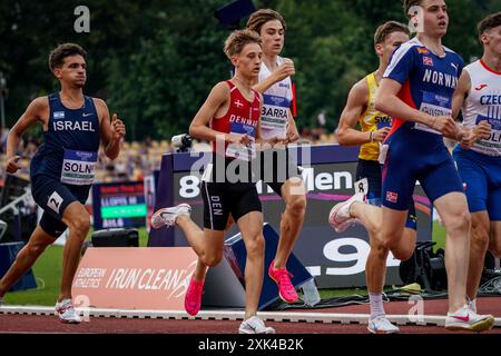 Banska Bystrica, Slovaquie. 20 juillet 2024. Le belge Lucas Barra photographié en action lors de la demi-finale du 800m masculin, lors des Championnats d'Europe d'athlétisme U18, à Banska Bystrica, Slovaquie, samedi 20 juillet 2024. Les championnats d'Europe U18 se déroulent du 18 au 21 juillet. BELGA PHOTO COEN SCHILDERMAN crédit : Belga News Agency/Alamy Live News Banque D'Images