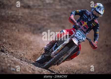 Championnat du monde de motocross 13-MXGP de Cech Republik-21 Luglio 2024-MX2 Class-Simon Laengenfelder-Team GasGas Factory pendant MXGP de République tchèque, course de Motocross en République tchèque, République tchèque, 21 juillet 2024 Banque D'Images