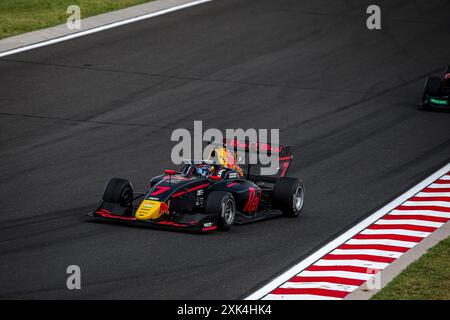 07 TRAMNITZ TIM (ger), MP Motorsport, Dallara F3 2019, action lors de la 8ème manche du Championnat FIA de formule 3 2024 du 19 au 21 juillet 2024 sur le Hungaroring, à Mogyorod, Hongrie - photo Xavi Bonilla / DPPI Banque D'Images