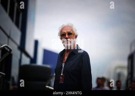 Flavio Briatore, ancien directeur de l'écurie Renault, et aujourd'hui consultant de l'écurie Alpine F1, lors du GP de Hongrie, Budapest 18-21 juillet 2024 Championnat du monde de formule 1 2024. Banque D'Images