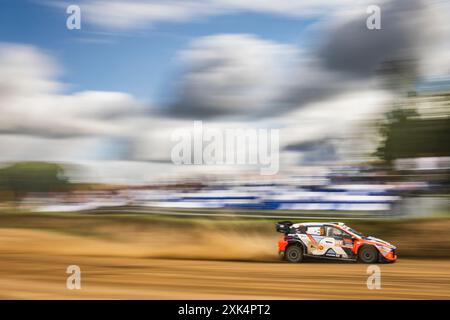 Liepaja, Lettonie. 21 juillet 2024. 08 TANAK Ott, JARVEOJA Martin, Hyundai I20 Rally1, action pendant le Rallye, Lettonie. , . WRC World Rally car Championship, du 18 au 21 juillet 2024 à Liepaja, Lettonie - photo Nikos Katikis/DPPI crédit : DPPI Media/Alamy Live News Banque D'Images