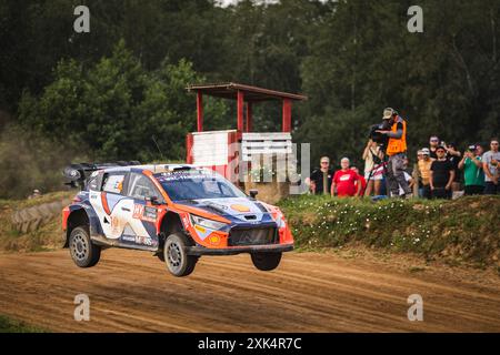 Liepaja, Lettonie. 21 juillet 2024. 04 LAPPI Esapekka, FERM Janne, Hyundai I20 Rally1, action pendant le Rallye, Lettonie. , . WRC World Rally car Championship, du 18 au 21 juillet 2024 à Liepaja, Lettonie - photo Nikos Katikis/DPPI crédit : DPPI Media/Alamy Live News Banque D'Images