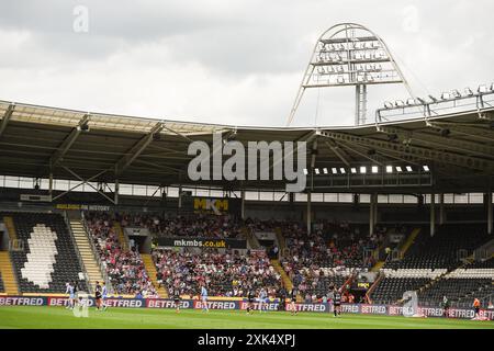 Hull, Angleterre - 20 juillet 2024 - fans de Wigan Warriors. Rugby League Betfred Super League , Hull FC vs Wigan Warriors au MKM Stadium, Hull, Royaume-Uni Dean Williams Banque D'Images