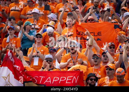 Budapest, Hongrie. 21 juillet, 2024.BUDAPEST - fans avant le Grand Prix de Hongrie sur le circuit de Hungaroring. ANP SANDER KONING Credit : ANP/Alamy Live News Banque D'Images