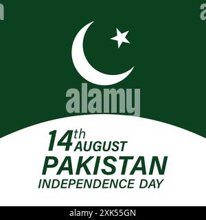 14 août Pakistan Independence Day illustration vectorielle. Illustration de Vecteur