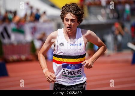 Banska Bystrica, Slovaquie. 21 juillet 2024. Le belge Willem se produit en action lors de la course masculine du 3000 m, aux Championnats d'Europe d'athlétisme U18, à Banska Bystrica, Slovaquie, dimanche 21 juillet 2024. Les championnats d'Europe U18 se déroulent du 18 au 21 juillet. BELGA PHOTO COEN SCHILDERMAN crédit : Belga News Agency/Alamy Live News Banque D'Images