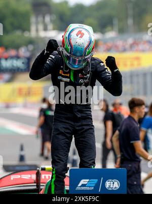 Mogyorod, Hongrie. 21 juillet 2024. ANTONELLI Andrea Kimi (ita), Prema Racing, Dallara F2 2024, portrait lors de la 9ème manche du Championnat FIA de formule 2 2024 du 19 au 21 juillet 2024 sur le Hungaroring, à Mogyorod, Hongrie - photo DPPI crédit : DPPI Media/Alamy Live News Banque D'Images