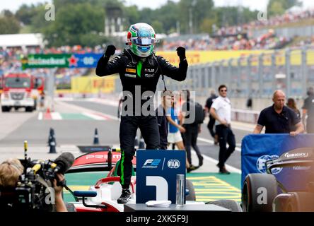 Mogyorod, Hongrie. 21 juillet 2024. ANTONELLI Andrea Kimi (ita), Prema Racing, Dallara F2 2024, portrait lors de la 9ème manche du Championnat FIA de formule 2 2024 du 19 au 21 juillet 2024 sur le Hungaroring, à Mogyorod, Hongrie - photo DPPI crédit : DPPI Media/Alamy Live News Banque D'Images