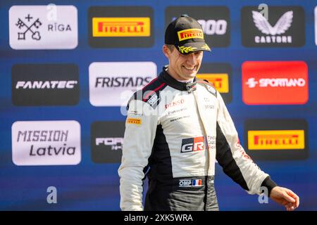 Liepaja, Lettonie. 21 juillet 2024. OGIER Sébastien, Toyota GR Yaris Rally1, portrait pendant le Rallye, Lettonie. , . WRC World Rally car Championship, du 18 au 21 juillet 2024 à Liepaja, Lettonie - photo Nikos Katikis/DPPI crédit : DPPI Media/Alamy Live News Banque D'Images