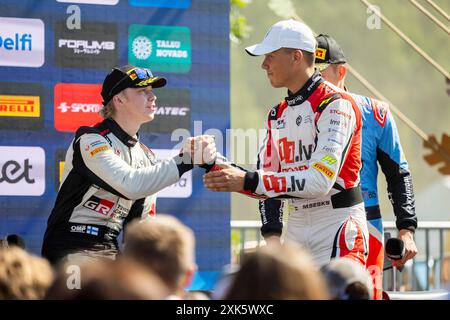 Liepaja, Lettonie. 21 juillet 2024. ROVANPERA Kalle, Toyota GR Yaris Rally1, portrait pendant le Rallye, Lettonie. , . WRC World Rally car Championship, du 18 au 21 juillet 2024 à Liepaja, Lettonie - photo Nikos Katikis/DPPI crédit : DPPI Media/Alamy Live News Banque D'Images