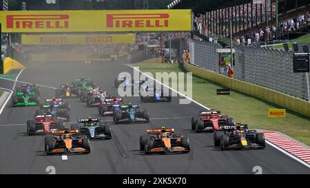 Départ de la course à Budapest lors du Championnat du monde de formule 1 de la FIA Grand Prix de Hongrie 2024, le 20 juillet à Budapest, Hongrois Banque D'Images