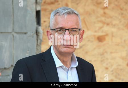 Non exclusif : KIEV, UKRAINE - 19 JUILLET 2024 - L'Ambassadeur extraordinaire et plénipotentiaire d'Allemagne en Ukraine Martin Jager visite le Chi national Banque D'Images